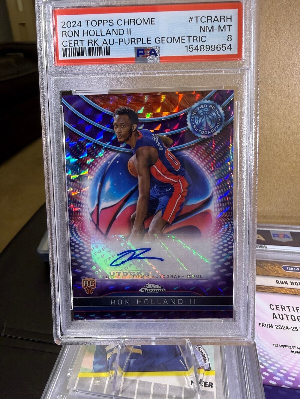 2024 Topps Chrome Ron Holland II Purple Geometric Auto RC